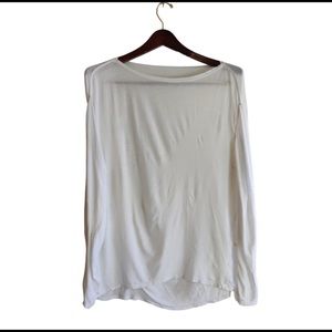 Lululemon back in action white long sleeve